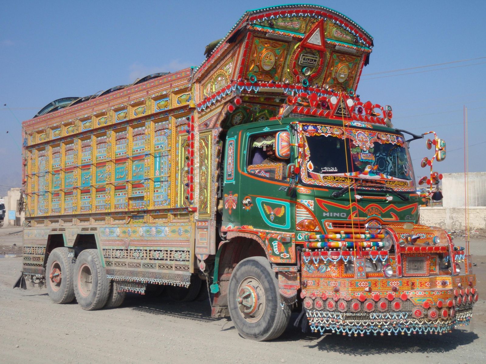 Hand-painted Pakistani truck art